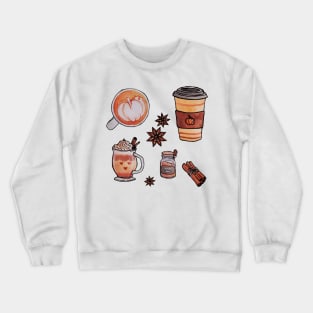 Watercolor Pumpkin Spice and Everything Nice Set Crewneck Sweatshirt